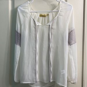 Flowy white summer night top